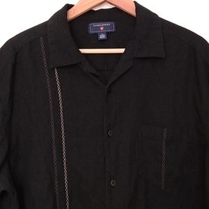 Vacation black shirt Linen blend Sz XL